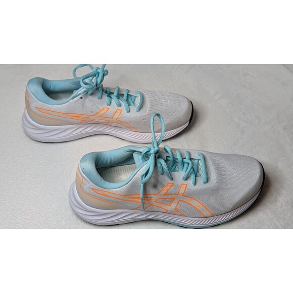 ASICS Women's GEL-Excite 9 White/Orange Pop Running Shoes-Sz (8) #1012B182-100 - Picture 1 of 16